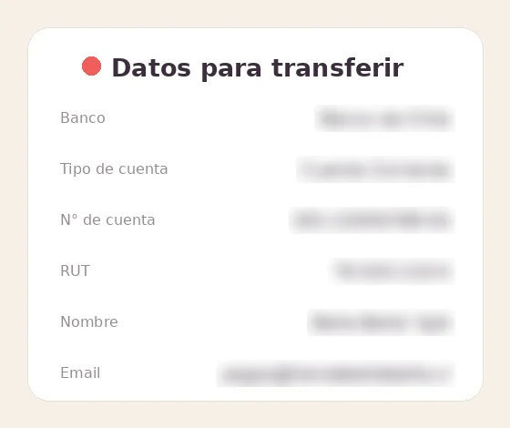 Datos para transferir